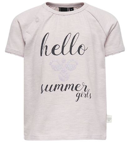 Hummel T-shirt - HMLKaya - Lys Lavendel m. Tekst Hummel T-shirt - HMLKaya - Lys Lavendel m. Tekst