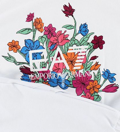 EA7 Kjole - Hvid m. Blomster EA7 Kjole - Hvid m. Blomster