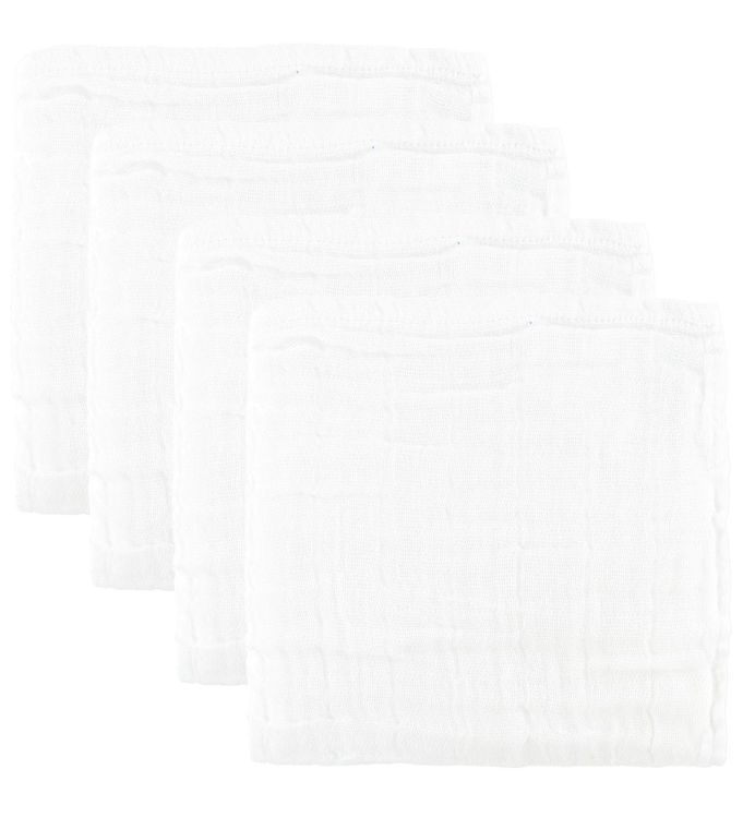 Pippi 4-pak Stofbleer - 65x65 cm - Hvid billede