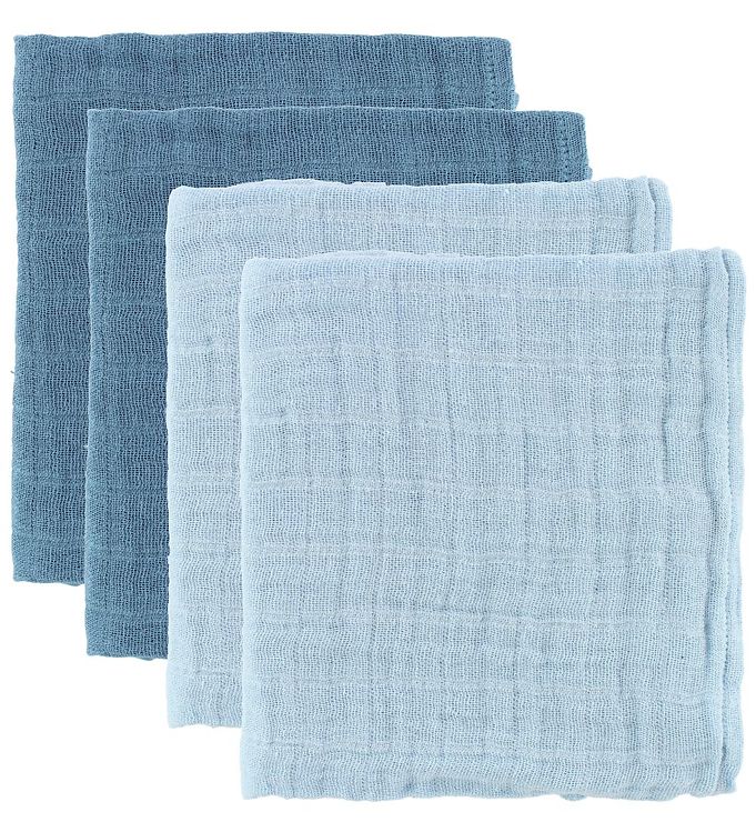 Pippi Stofbleer - 65x65 cm - 4-pak - Blå/Lyseblå billede