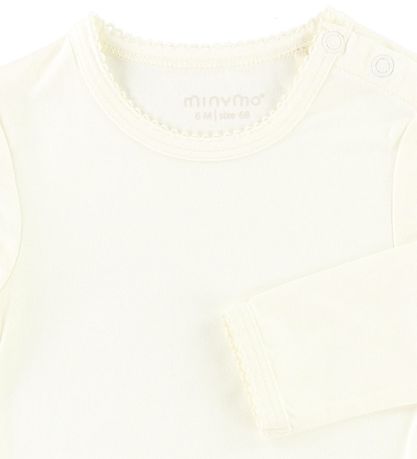 Minymo Body l/æ - Bambus - Hvid Minymo Body l/æ - Bambus - Hvid