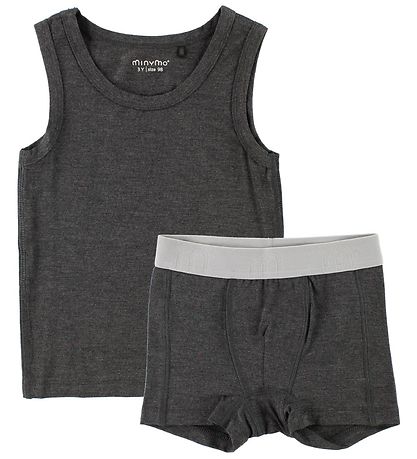 Minymo Underklädsset - Bambu - Koksgrå