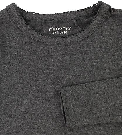 Minymo Bluse - Bambus - Anthrazitgrau