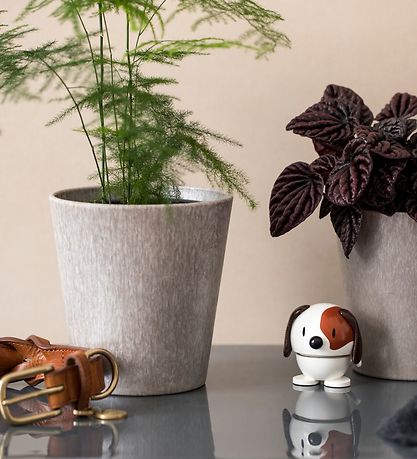 Baby Dog Hoptimist - 7 cm - Blanc/Marron Baby Dog Hoptimist - 7 cm - Blanc/Marron