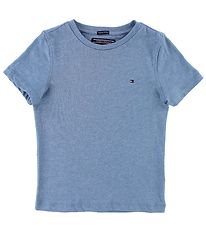 Tommy Hilfiger T-shirt - Blåmeleret Tommy Hilfiger T-shirt - Blåmeleret