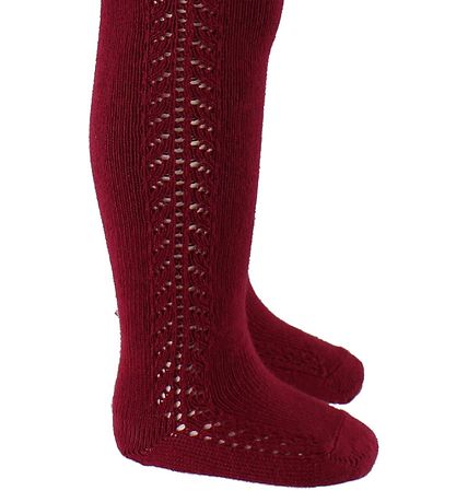Condor Tights w. Pointelle - Bordeaux Condor Tights w. Pointelle - Bordeaux