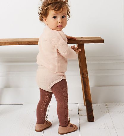 Condor Tights w. Pointelle - Bordeaux Condor Tights w. Pointelle - Bordeaux