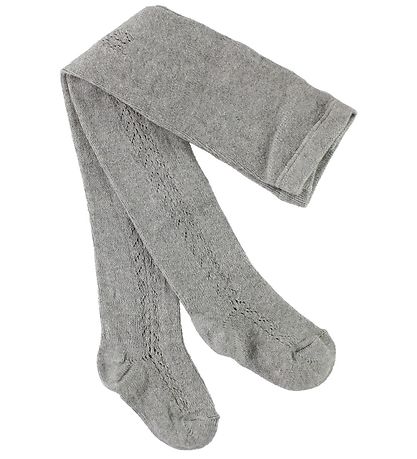 Condor Tights w. Pointelle - Grey Melange Condor Tights w. Pointelle - Grey Melange