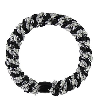 Elastique à Cheveux Kknekki - Noir/Gris Brillant