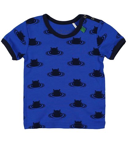 Freds World T-shirt - Blå m. Flodheste Freds World T-shirt - Blå m. Flodheste