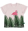 Freds World T-shirt - Lyserød m. Bladprint/Flamingo Freds World T-shirt - Lyserød m. Bladprint/Flamingo