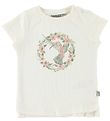 Wheat T-shirt - Flower Bird - Ivory m. Tryck Wheat T-shirt - Flower Bird - Ivory m. Tryck