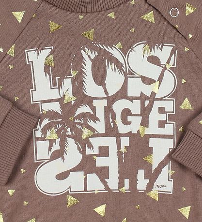 Petit by Sofie Schnoor Sweatshirt - Støvet Lilla m. Guld