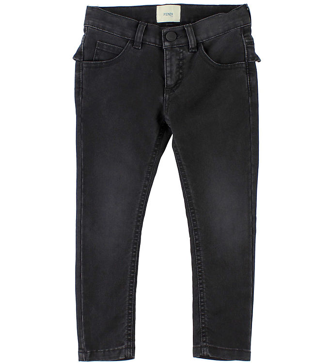 Fendi Kids Jeans - Sort m. Flæse