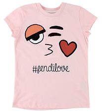 Fendi Kids T-shirt - Rosa m. Ansigt Fendi Kids T-shirt - Rosa m. Ansigt