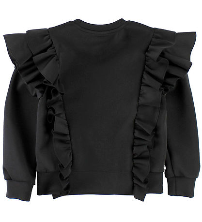 Fendi Kids Bluse - Sort m. Flæser/Guldkrone Fendi Kids Bluse - Sort m. Flæser/Guldkrone