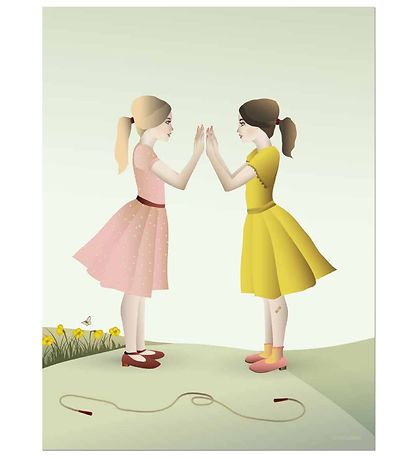 Vissevasse Plakat - 30x40 - Hand-Clapping Girls Vissevasse Plakat - 30x40 - Hand-Clapping Girls