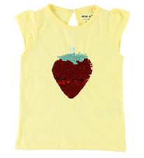 Mini A Ture Top - Annaline - Gul m. Jordbær Mini A Ture Top - Annaline - Gul m. Jordbær