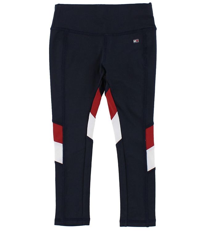 Tommy Hilfiger Leggings - Navy m. Rød/Hvid