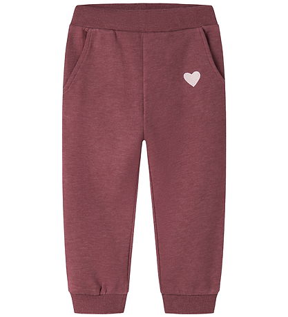 Name It Sweatpants - NmfVima - Wild Ginger/Heart Embroidery
