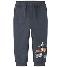 Name It Sweatpants - NmmVimo - AOP - Ombre Blue/Tractors Pants