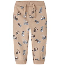 Name It Sweatpants - NmmVimo - AOP - Sesame/Excavator