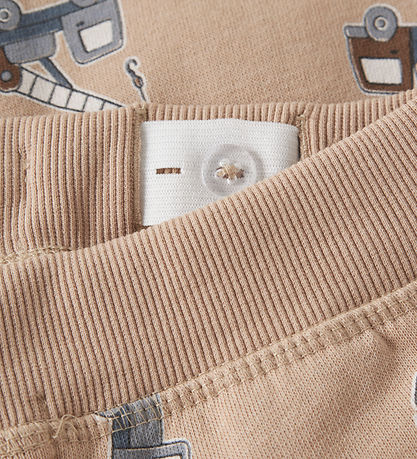 Name It Sweatpants - NmmVimo - AOP - Sesame/Excavator