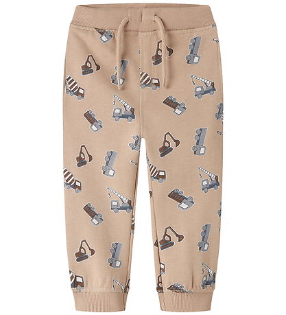 Name It Sweatpants - NmmVimo - AOP - Sesame/Excavator