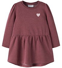 Name It Kjole - Sweat - NmfVima - Wild Ginger/Heart Embroidery