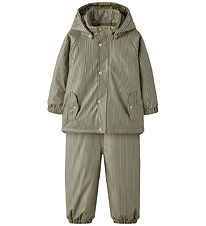 Lil Atelier Regntøj m. Seler/Fleece - NmmLadry10 - Twill/Stripes