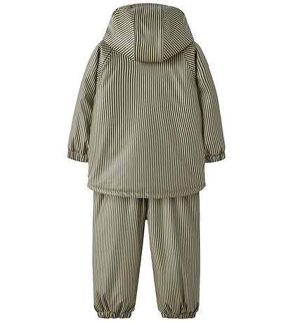 Lil Atelier Regntøj m. Seler/Fleece - NmmLadry10 - Twill/Stripes