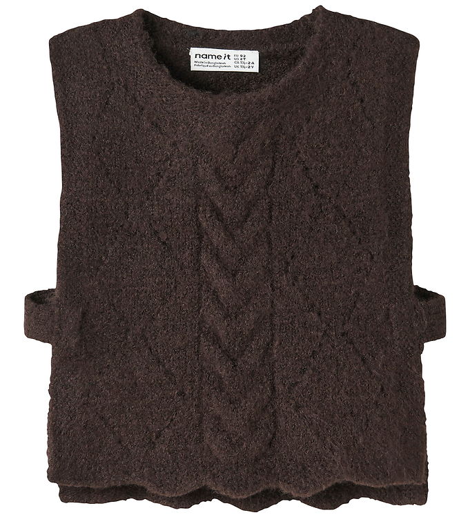 Name It Vest - Strik - NmfLea - Chocolate Plum