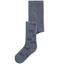 Name It Strømpebukser - Uld/Bomuld - NmmWak - Folkstone Gray/Mac