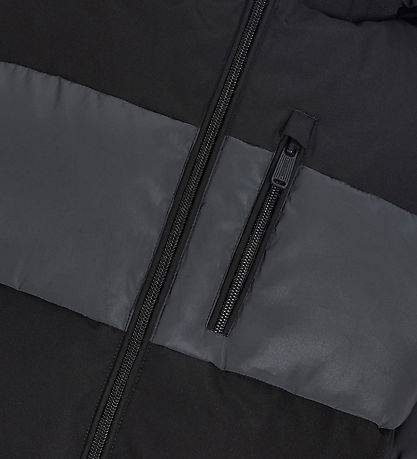 Jack & Jones Dynejakke - JjeBecks - Puffer - Sort/Refleks