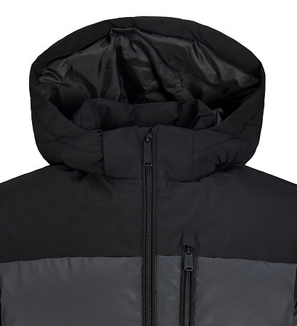 Jack & Jones Dynejakke - JjeBecks - Puffer - Sort/Refleks