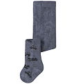 Name It Strømpebukser - Uld/Bomuld - NbmWak - Folkstone Gray/Mac