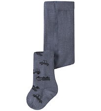 Name It Strømpebukser - Uld/Bomuld - NbmWak - Folkstone Gray/Mac