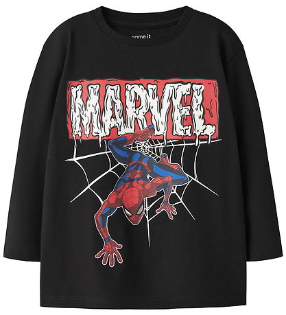 Name It Bluse - NmmScary - Spider Man - Black