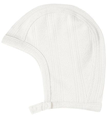 MarMar Babyhjelm - Modal/Pointelle - Hoody - Gentle White