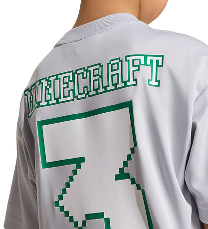 adidas Performance T-shirt - Lysegråmeleret m. Minecraft