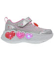 Skechers Sko - Enchanted Heart Lights - Silver