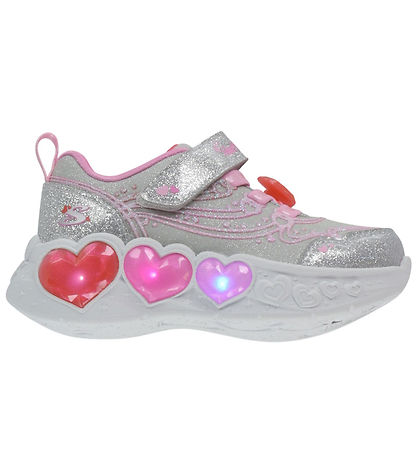 Skechers Sko - Enchanted Heart Lights - Silver