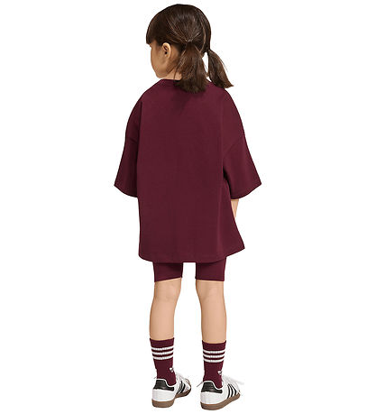 adidas Originals Sæt - T-shirt/Cykelshorts - Maroon