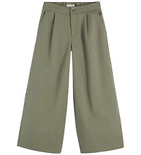 Tommy Hilfiger bukser - Wide Leg - Utility SageGREEN