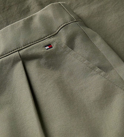 Tommy Hilfiger bukser - Wide Leg - Utility SageGREEN