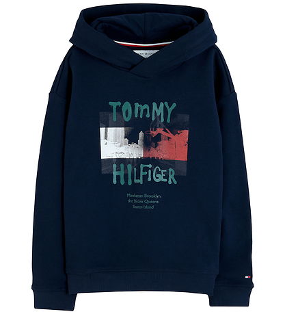 Tommy Hilfiger Hættetrøje - Grafitti -  Dark BlueBLUE