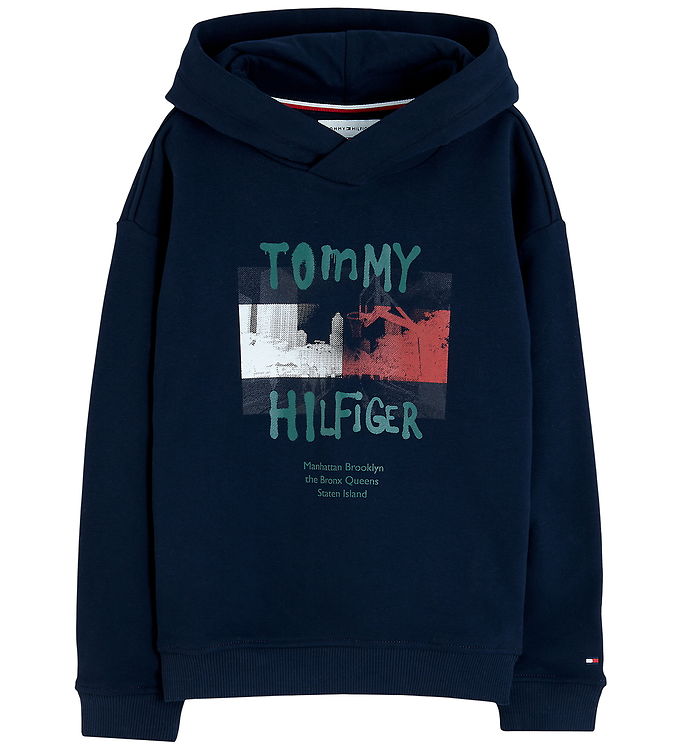 Tommy Hilfiger Hættetrøje - Grafitti - Dark BlueBLUE