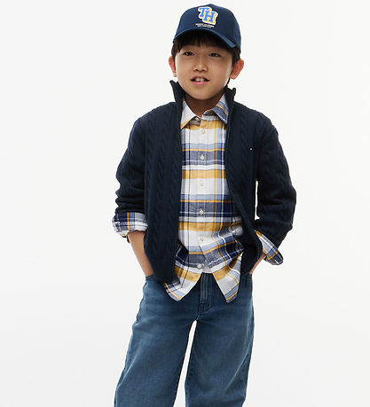 Tommy Hilfiger Cardigan - Strik - Cable -  Dark BlueBLUE