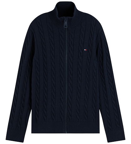 Tommy Hilfiger Cardigan - Strik - Cable -  Dark BlueBLUE