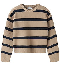 Name It Blouse - Knitted - NkfVnilla - Sesame/Navy Blazer